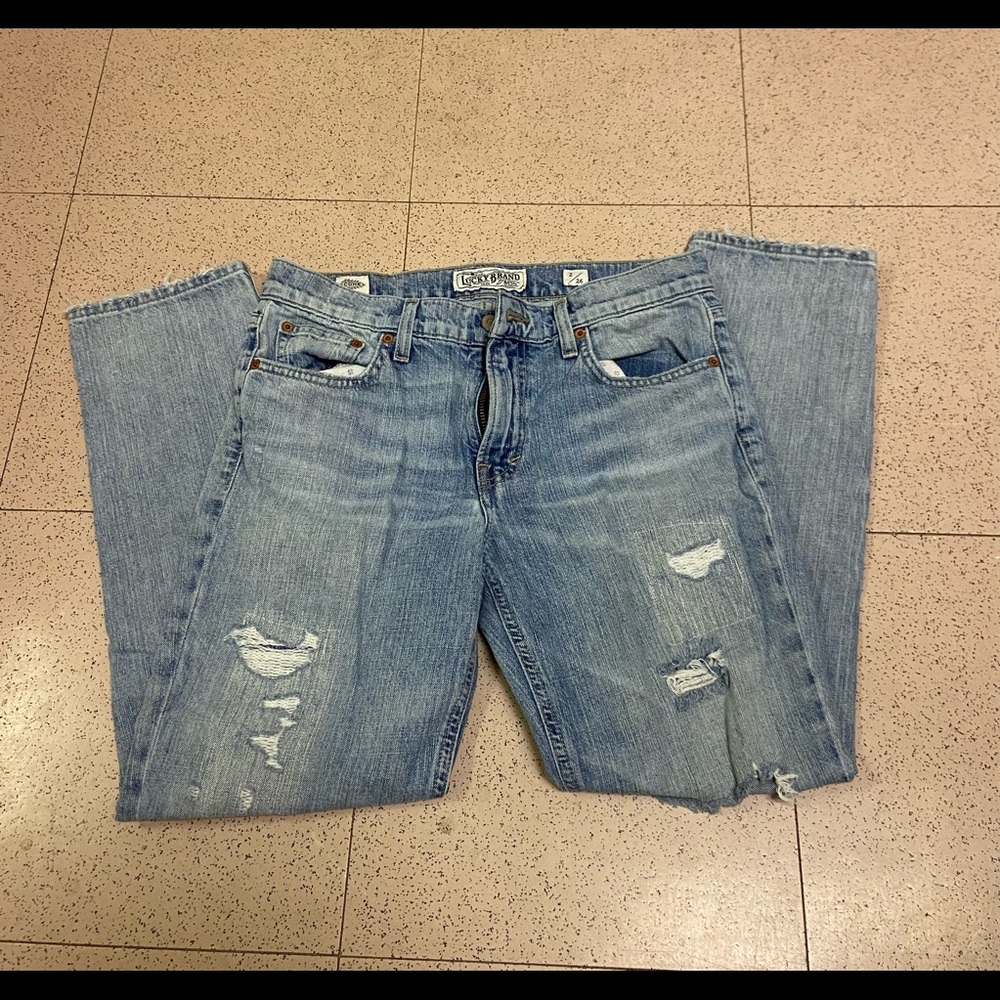 Lucky Brand Size 26 Light Washed Denim Straight Leg Jeans